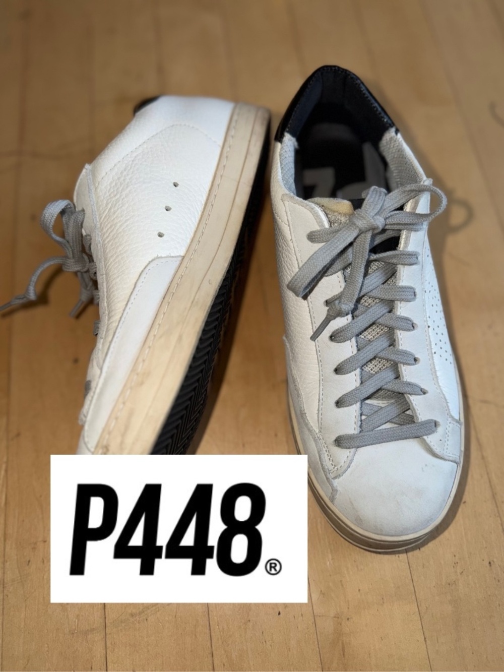 P448 White/Grey sneakers, 39 (8.5-9) GL1393 - Picture 1 of 9